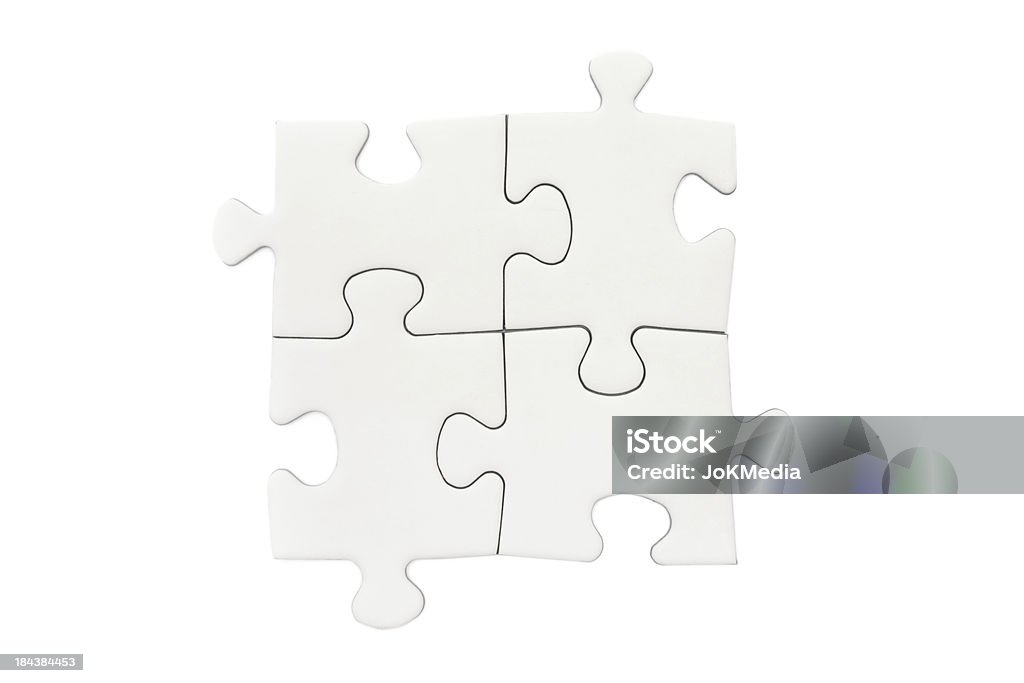 Vier leere Puzzleteile - Lizenzfrei Puzzleteil Stock-Foto