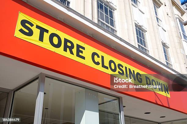 Store Closing Down Stock Photo - Download Image Now - Closing, Store, Bankruptcy