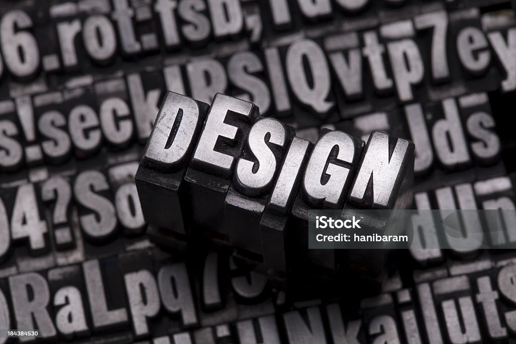 DESIGN de Metal tipógrafo letras - Foto de stock de Metal royalty-free