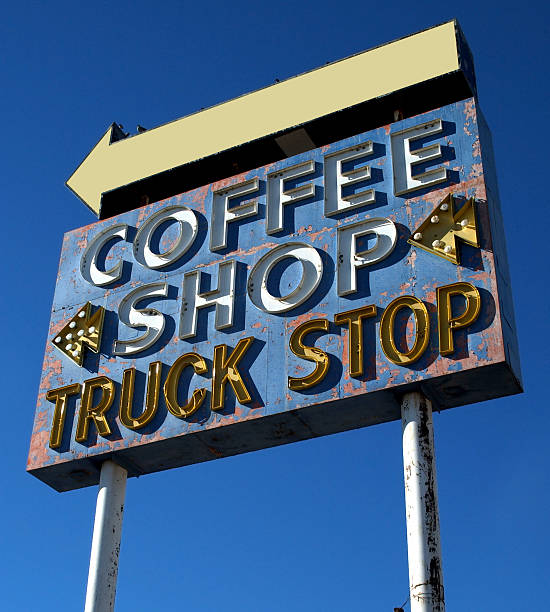 Classic old Neon Coffee Shop Sign
