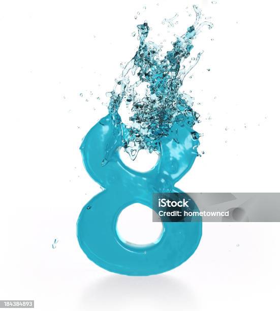 Líquido Número 8 Foto de stock y más banco de imágenes de Agua - Agua, Número 8, A la moda