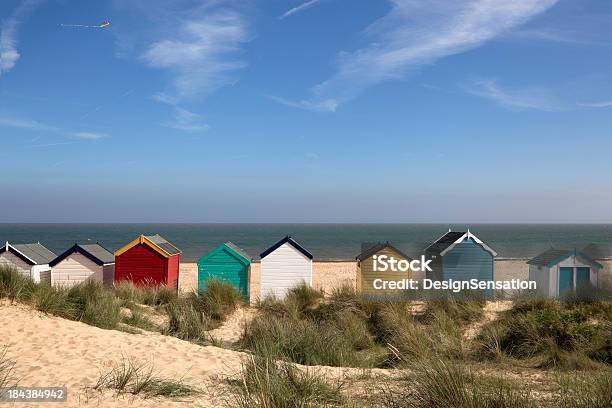Beach Huts Southwold East Anglia Stock Photo - Download Image Now - Beach, UK, Coastline