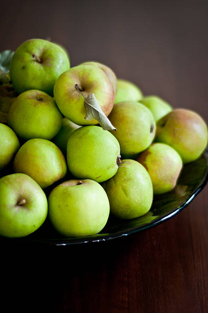 istock Fresh organic green apples from backyard 184385305