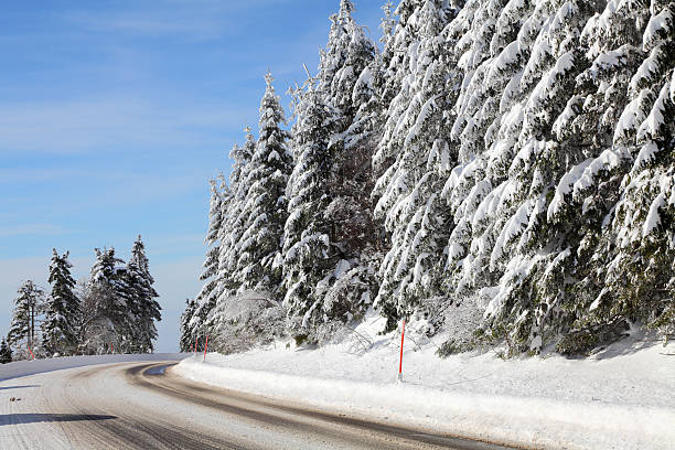 istock winter landscape with snowy street 184385308