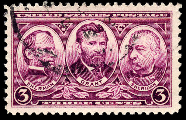 istock Union Civil War Generals Commemorative Postage Stamp 184385502