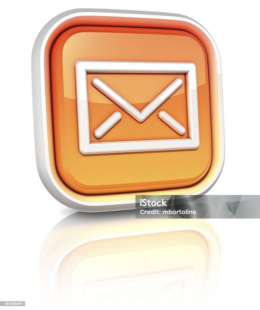 3 d square-icons-email - Lizenzfrei Dreidimensional Stock-Foto
