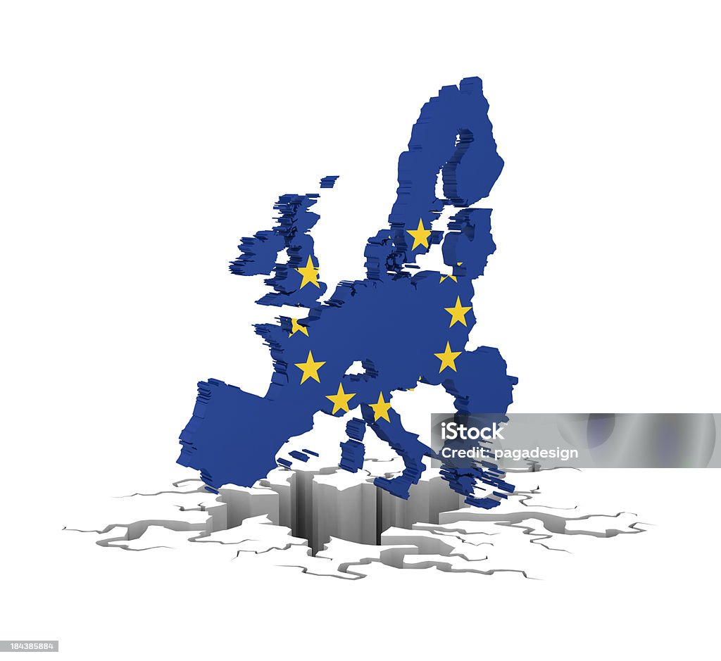 UE en recesion - Photo de Drapeau de l'Union Européenne libre de droits