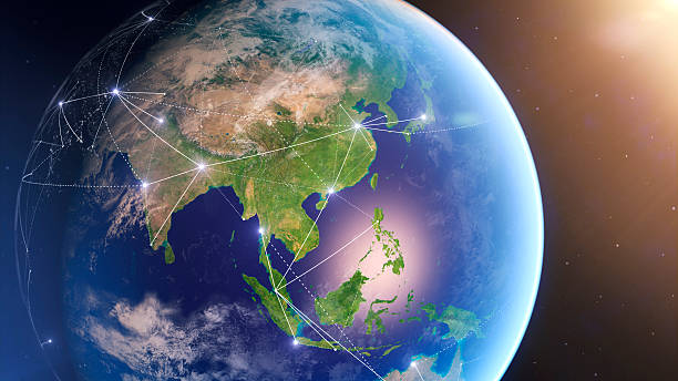 глобальные соединения, китай - southeast asia стоковые фото и изображения