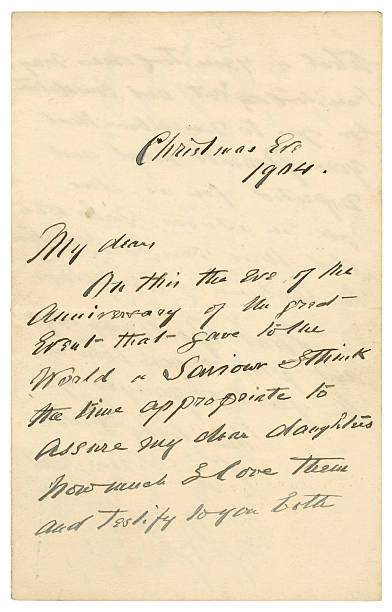 istock Christmas letter from 1904 184386641