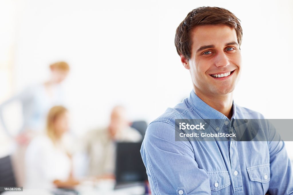 Felice Uomo d'affari sorridente - Foto stock royalty-free di Abbigliamento da lavoro