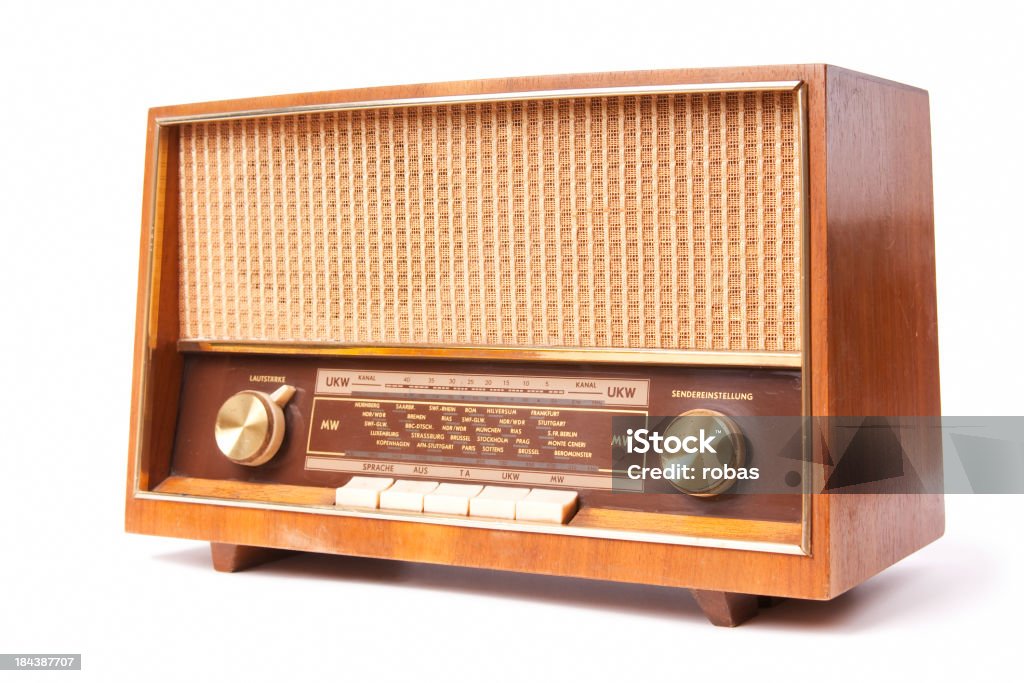 Vecchio indossato radio - Foto stock royalty-free di Radio