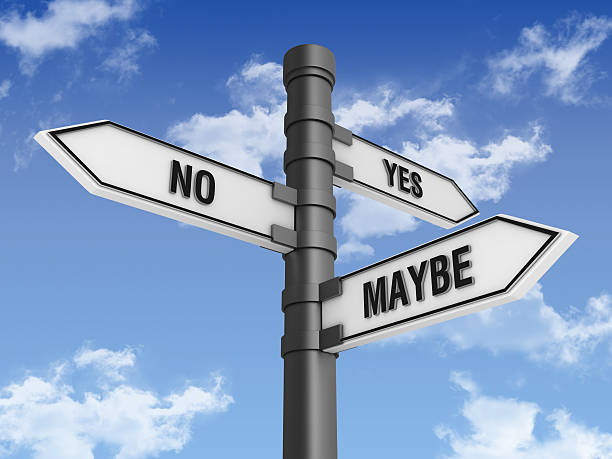 istock Directional Sign with Yes No Maybe Words 184387930