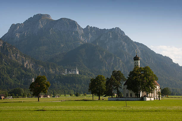 Castle Neuschwanstein and church