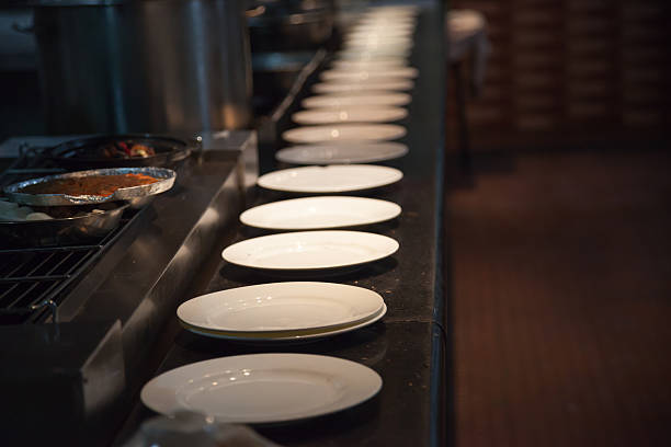 istock dishes in counter bar 184388338
