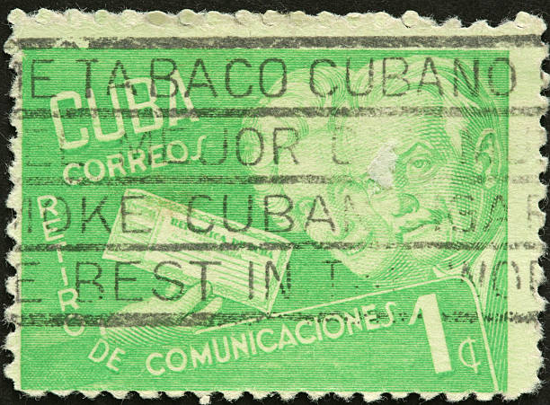 istock communications for retired of 1950s Cuban stamp 184388636