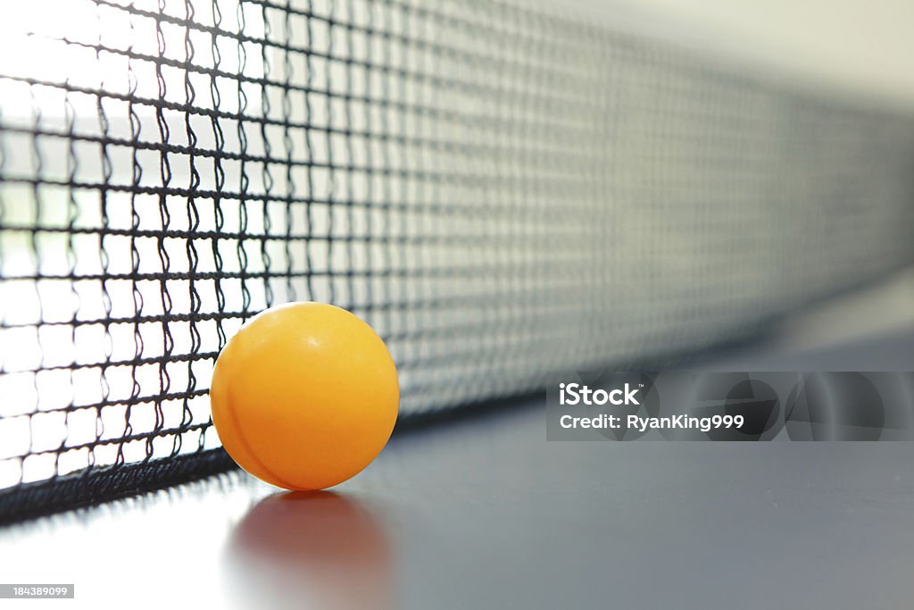 Оранжевый Мяч для настольного тенниса - Стоковые фото Без людей роялти-фри