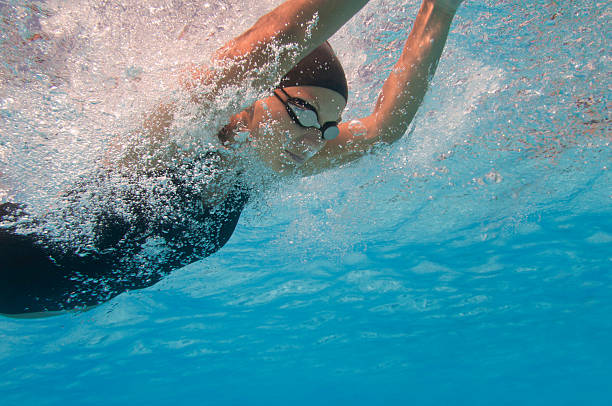 istock Butterfly stroke swimmer above 184391819