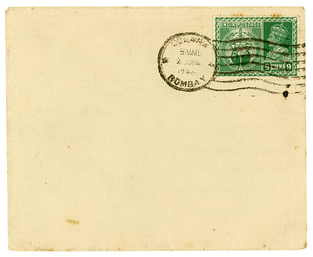 istock 1940s envelope posted in Bombay, India 184391938