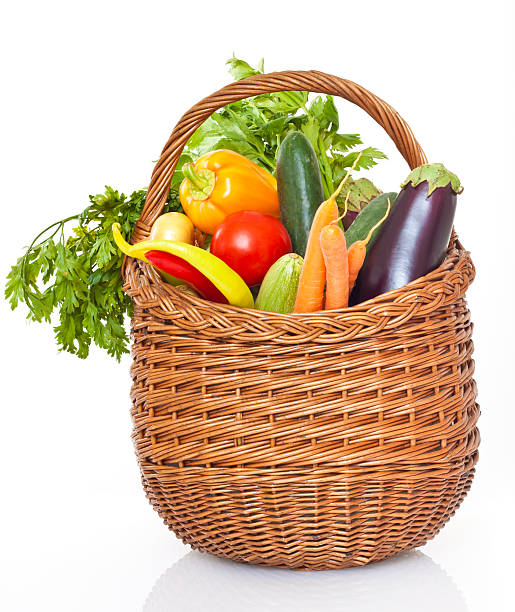 istock Basket full of fresh vegetables 184392484