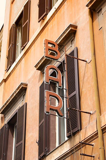 istock Bar sing on a building in Rome, Italy. 184392733