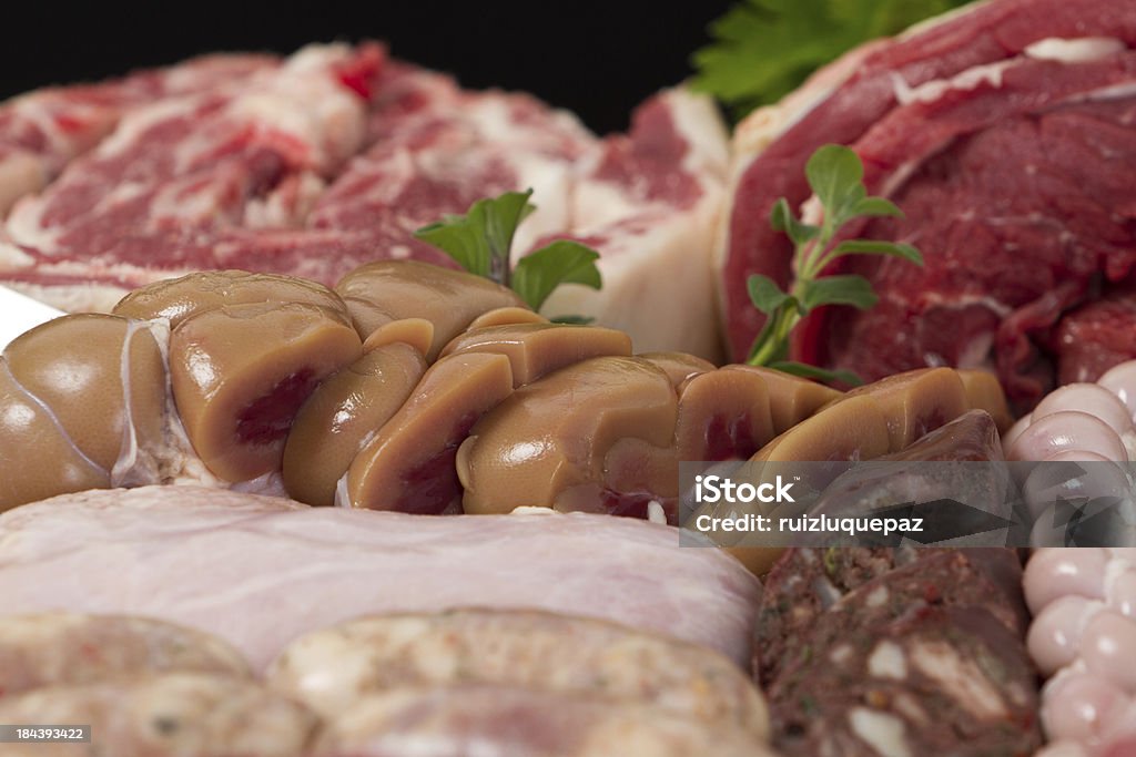 Surtido de carne sin procesar - Foto de stock de Alimento libre de derechos