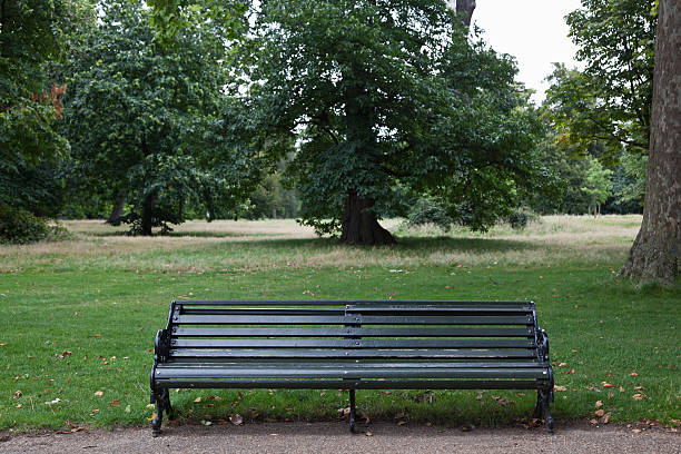 istock Park bench in London 184393451