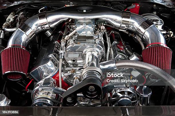 Supercharged Hotrod Engine Stock Photo - Download Image Now - Engine, Car, Hot Rod Car