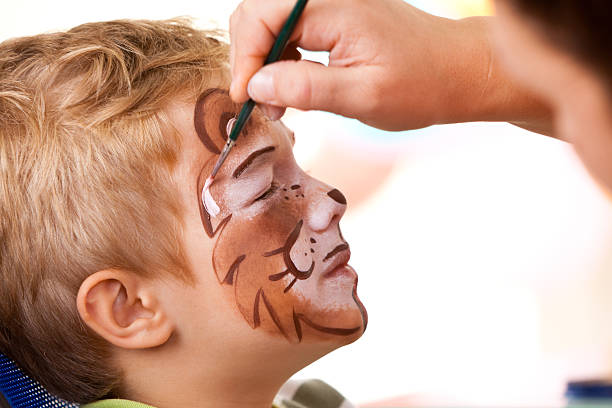 Little Boy Proud Painting Position 