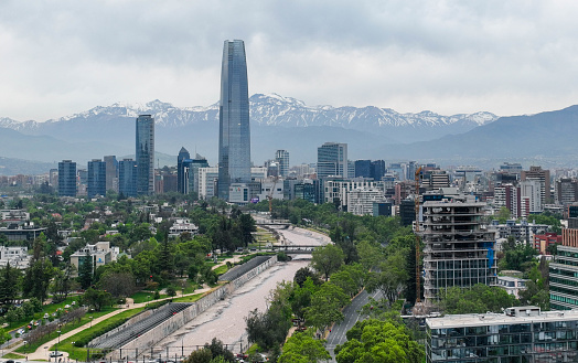 Elevated view of Santiago, Chile