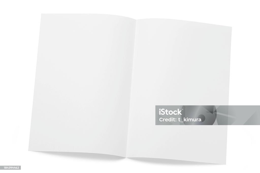 Folleto de blanco - Foto de stock de Abierto libre de derechos