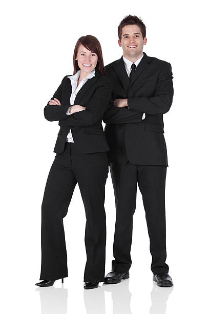 istock Smiling business couple 184394650