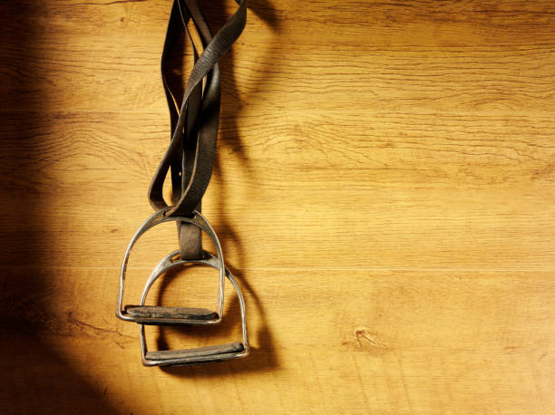 istock Riding Stirrups on Wood 184394750