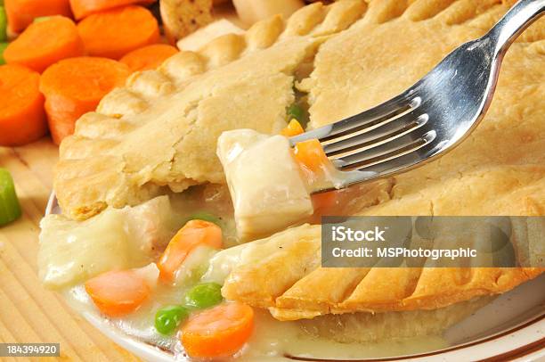 Chicken Pot Pie Closeup Stock Photo - Download Image Now - Chicken Pot Pie, Pot Pie, Vegetable