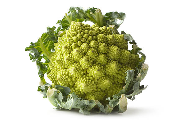 овощи: романеско брокколи - romanesco broccoli стоковые фото и изображения