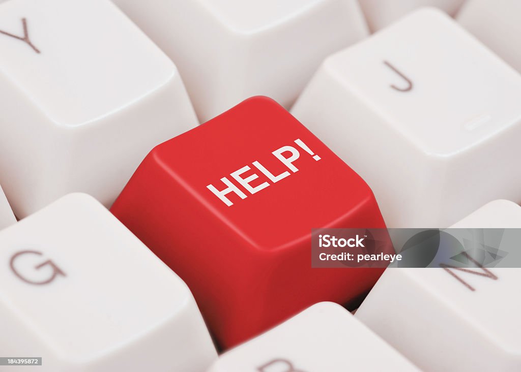 Help Key Symbol Red Help Key On A Computer Keyboard Stock Photo - Download Image Now ...