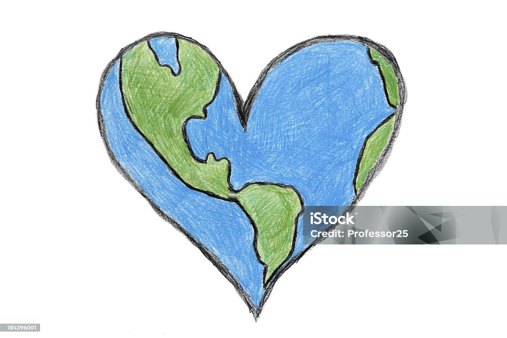 지구별 심장 - 로열티 프리 지구본 스톡 사진