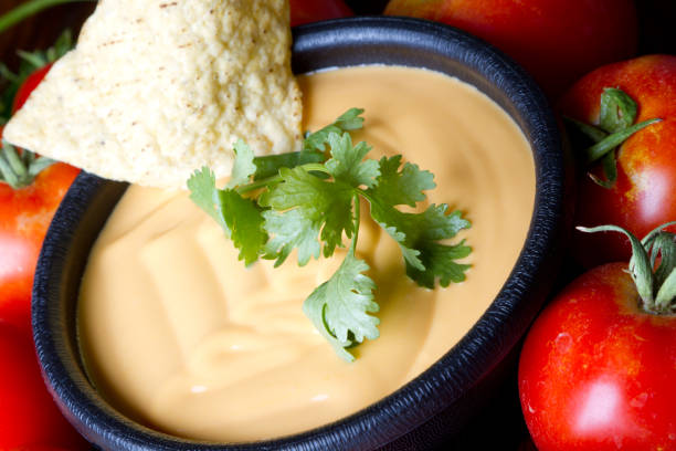 Garden tomatoes with cheese dip