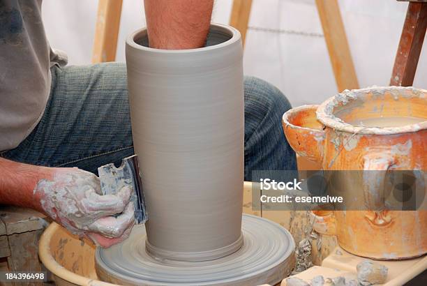 Potter At Work Stock Photo - Download Image Now - Art And Craft, Blue-collar Worker, Business