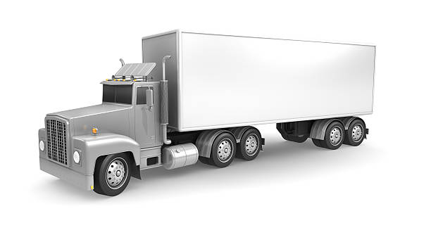istock Semi truck and trailer 184396635
