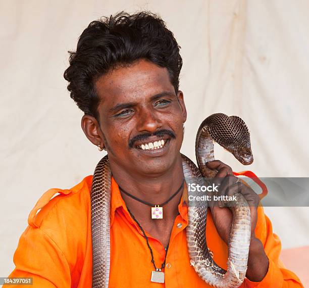 Indian Zaklinacz Wężów Z Cobra - zdjęcia stockowe i więcej obrazów Dorosły - Dorosły, Fotografika, Hindus