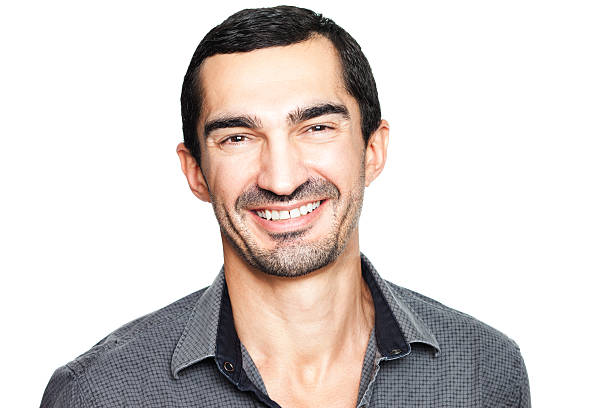 istock Happy Caucasian man smiling horizontal 184397343