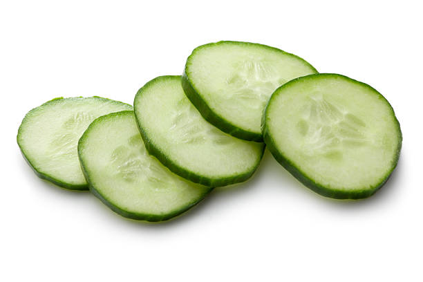 Vegetables: Cucumber Isolated on White Background More Photos like this here... cucumber slice stock pictures, royalty-free photos & images