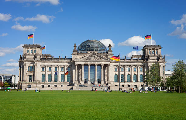 Reichstag with people, Berlin "Reichstag, Berlin" the reichstag stock pictures, royalty-free photos & images