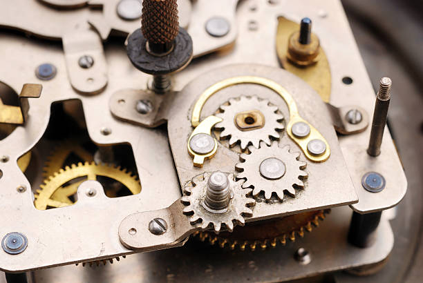 istock Closeup of gears and cogs 184397772