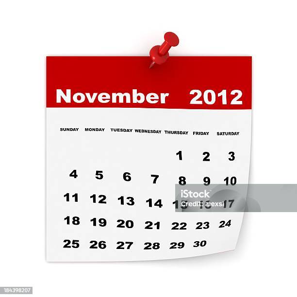 November 2012kalender Stockfoto und mehr Bilder von 2012 - 2012, Demokratie, Fotografie