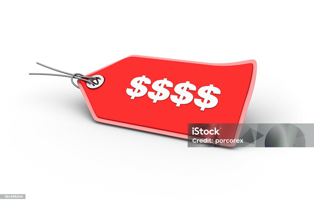 DOLLAR SIGN Shopping Tag DOLLAR SIGN Shopping Tag. Red Stock Photo