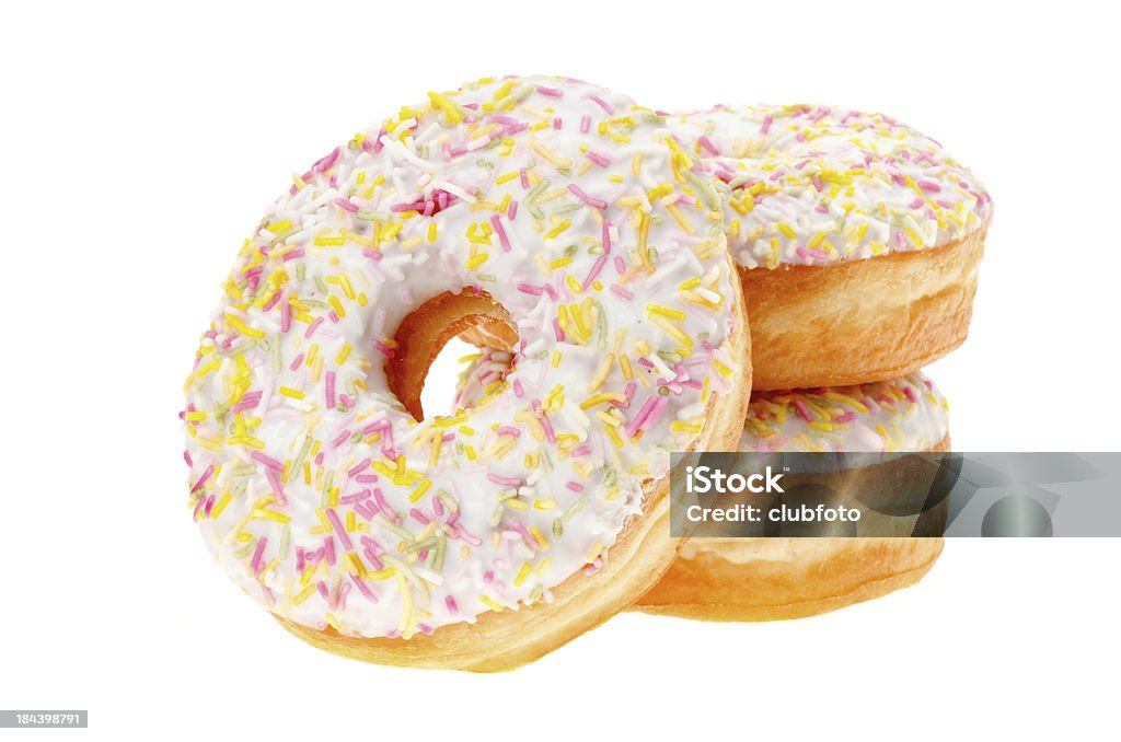 Four Ringed Donuts Ring Donuts Closeup Stock Photo - Download Image Now - Doughnut, Icing ...