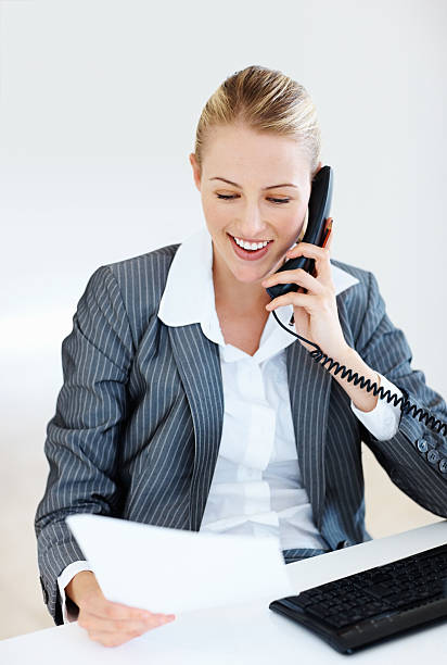 istock Business woman busy at work 184399076