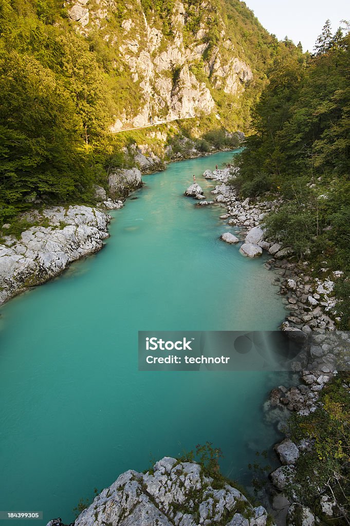 Mountain River "Beautiful turquoise mountain river - SoAa, Slovenia" Beauty Stock Photo