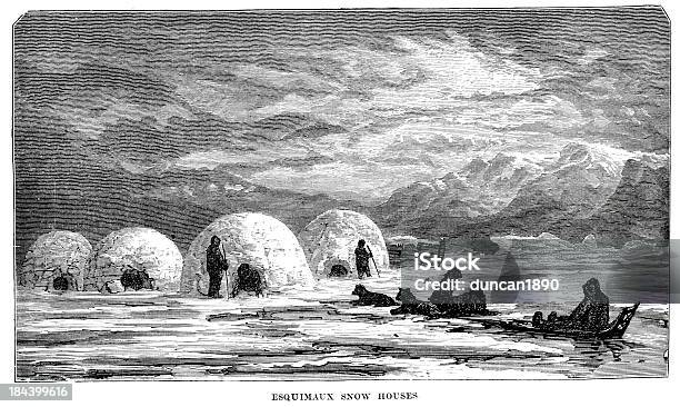 Eskimos 인공눈 주택 이글루에 대한 스톡 벡터 아트 및 기타 이미지 - 이글루, 이뉴잇족, 일러스트레이션